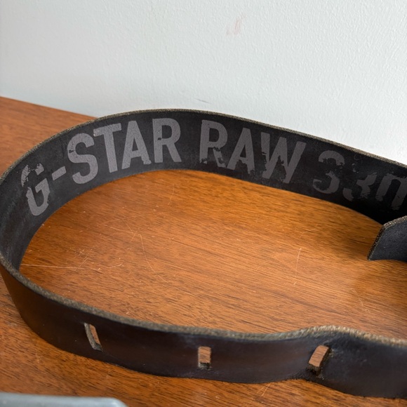 G-Star Thick Leather Belt- Y2K - Picture 3 of 5